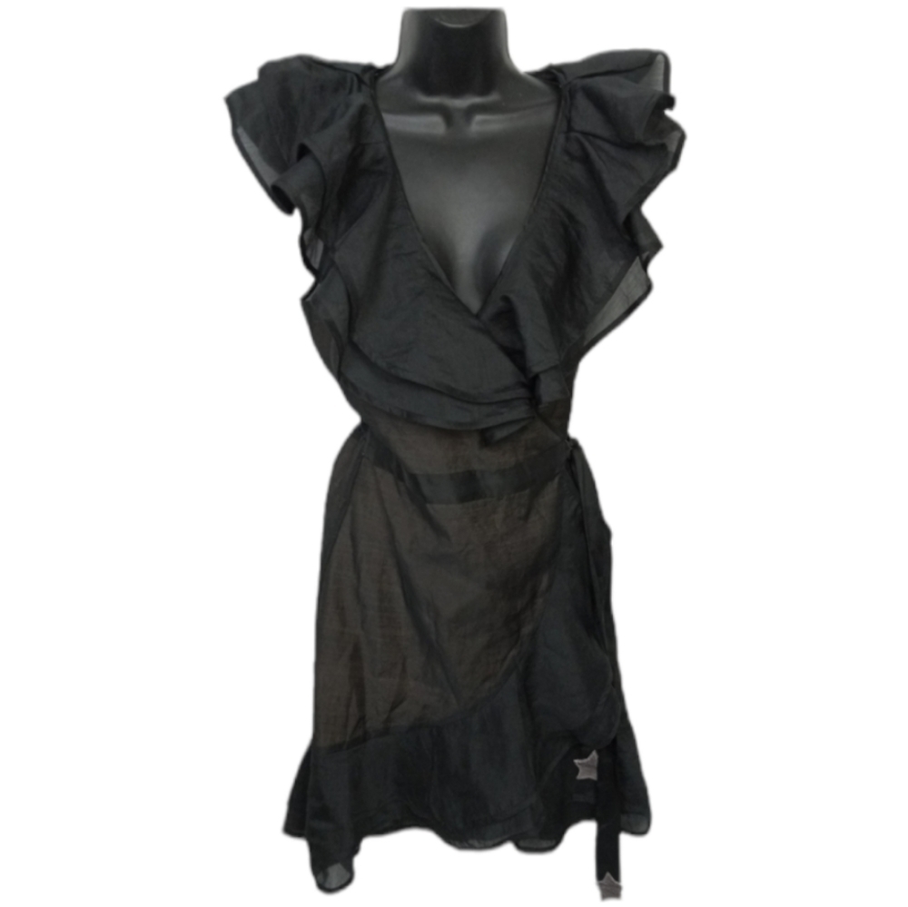 For Love & Lemons Bowie Star Organza Wrap Style Dress